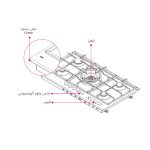 اجاق گاز 5 شعله شیشه ای کن مدل IGT 502