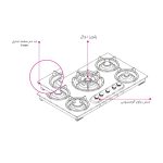 اجاق گاز ۵ شعله استیل مدل Enif